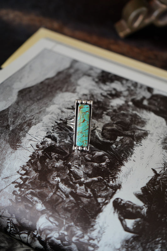 Turquoise Bar Statement Ring - Sz 11