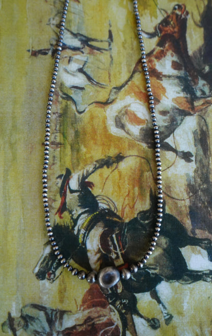 Sterling Silver Pearls w/ Square Pearl Necklace - 18”