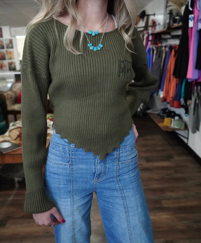 Daisy Spade Cropped Sweater