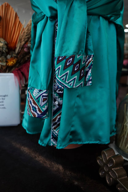 3XL - Emerald w/ Emerald Tribal Aztec
