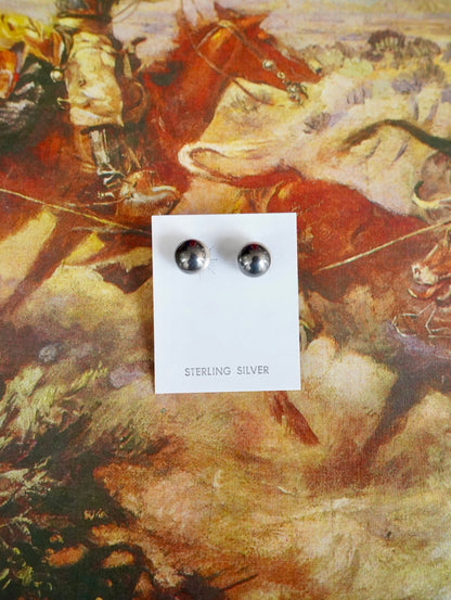Sterling Silver Pearl Stud Earrings
