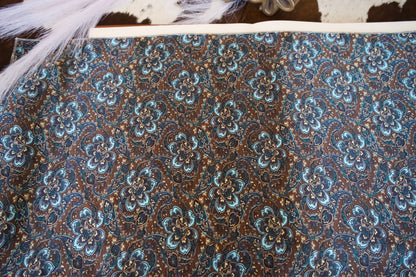 Brown & Navy Damascus Paisley DS Wild Rag