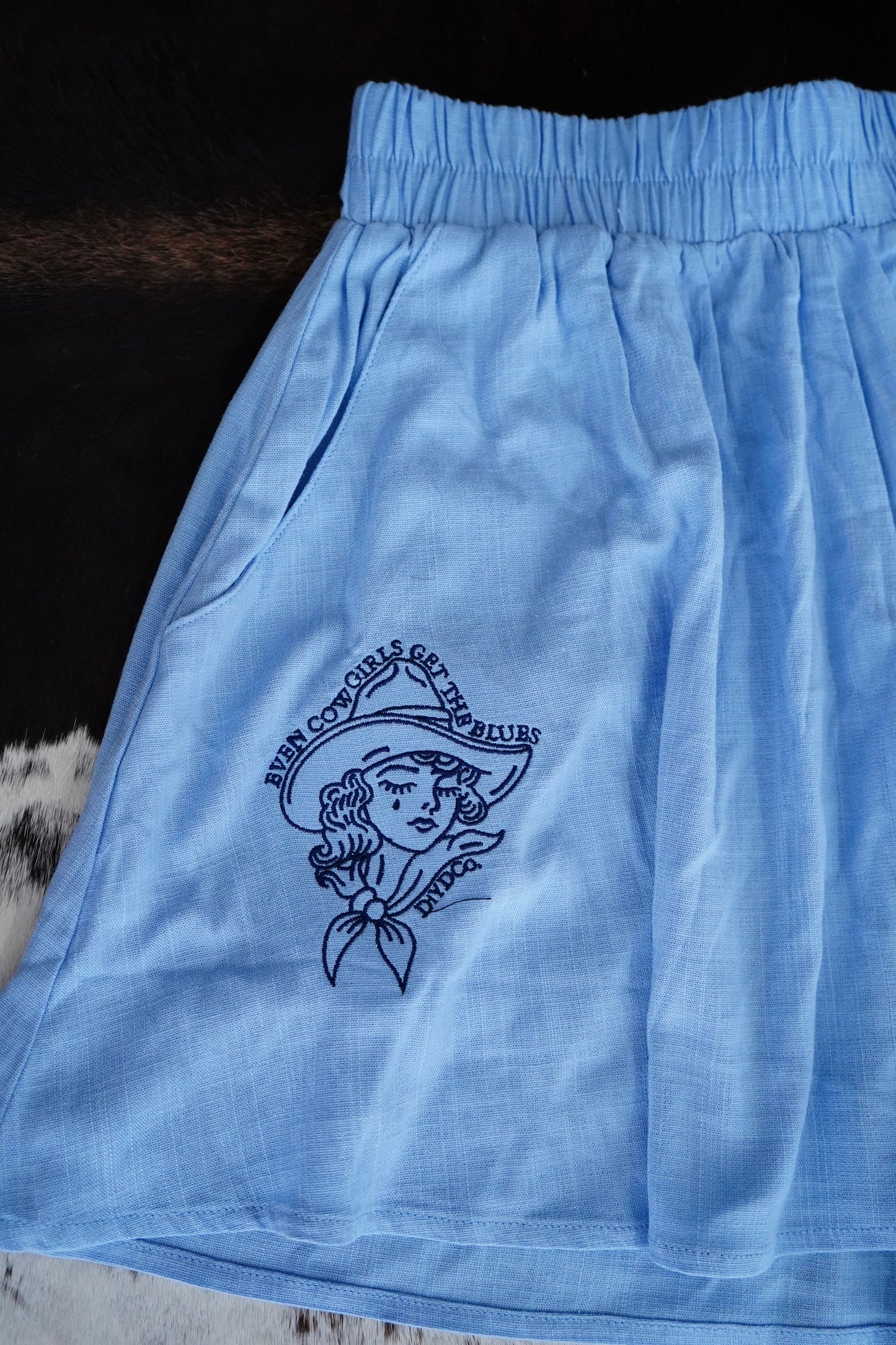 Cowgirls Cry Flowy Linen Shorts