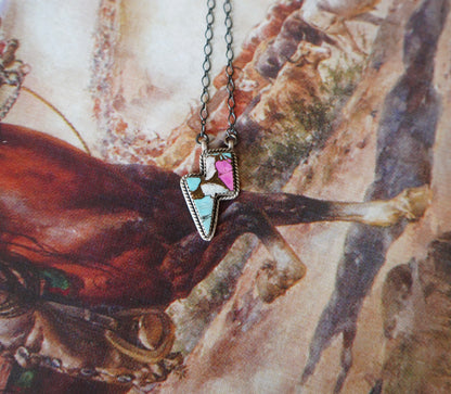 Turquoise Lightening Bolt Necklaces
