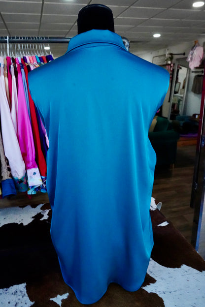 Branded Flowy Satin Button Downs