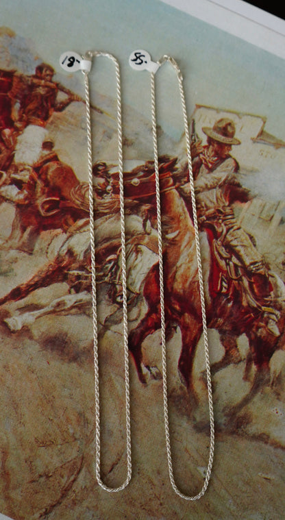 Italy Sterling Silver No Tangle Necklace Chains