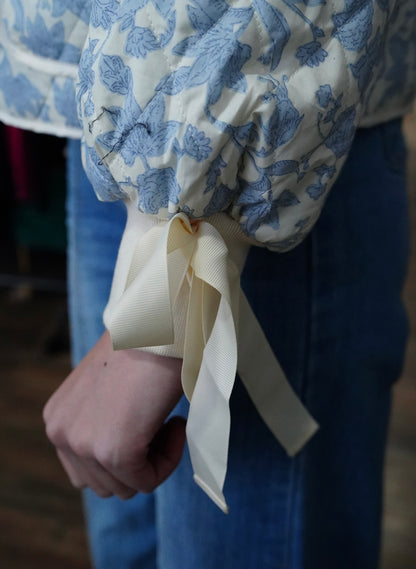 Cowgirls Cry Floral Quilted w/ Bow Tie Cuffs Jacket