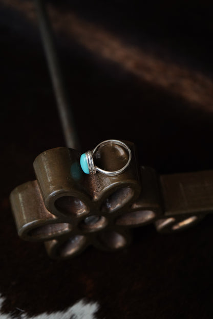 Kingman Turquoise Nugget Ring - Sz 8