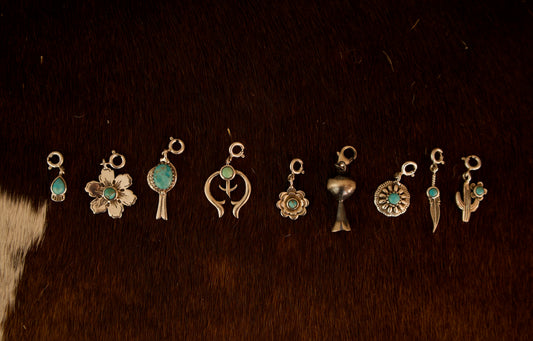 Turquoise & Sterling Silver Charm Bracelets