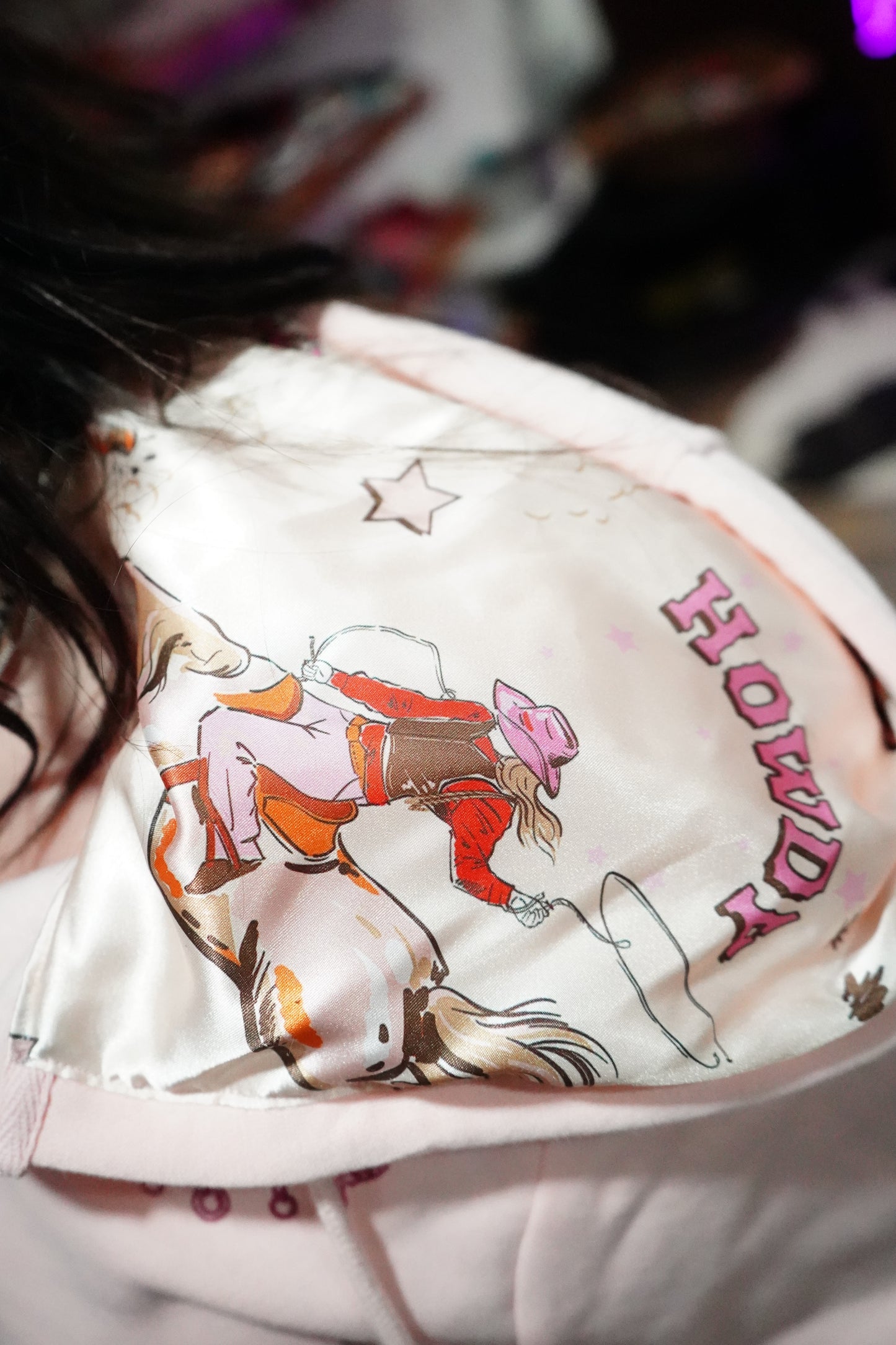 Daisy Spade 1/4 Zip Satin Lined Hooded Pullovers