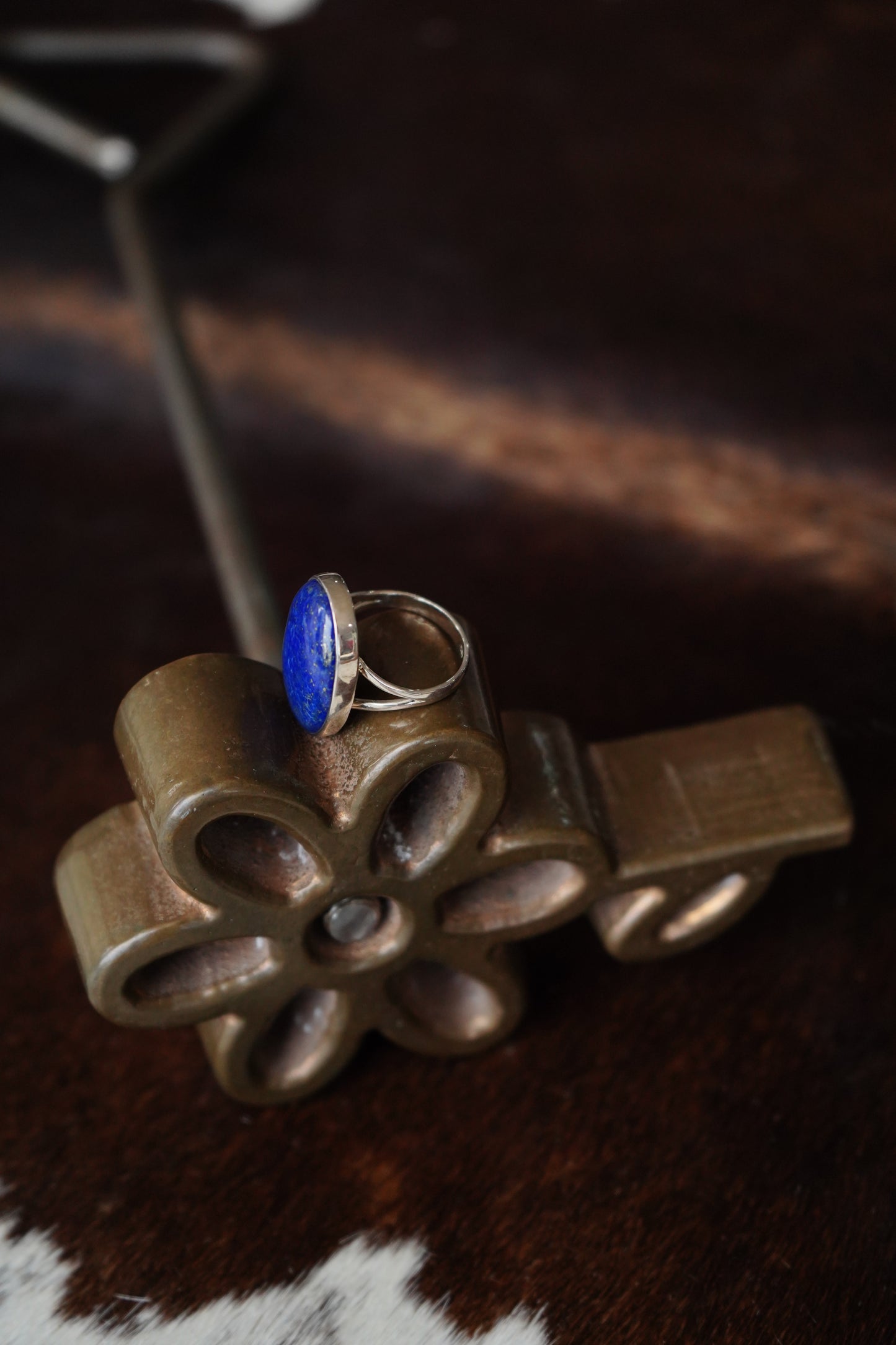 Oval Blue Lapis Ring - Sz 9