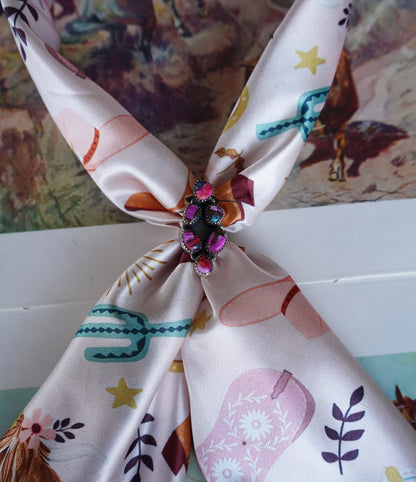 KIDS - Watercolor Boots & Highlanders Wild Rag