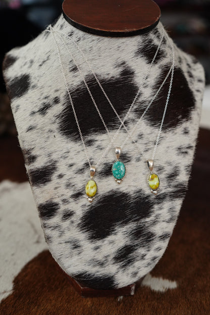 Dainty Single Stone Pendants