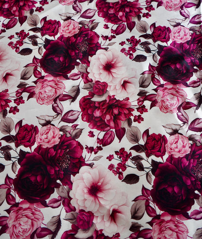 Burgundy & Tan Floral Wild Rags