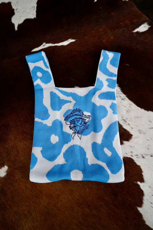 Cowgirls Cry Blue Flower Bag