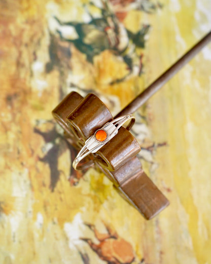 Esther White Single Stone Cuffs