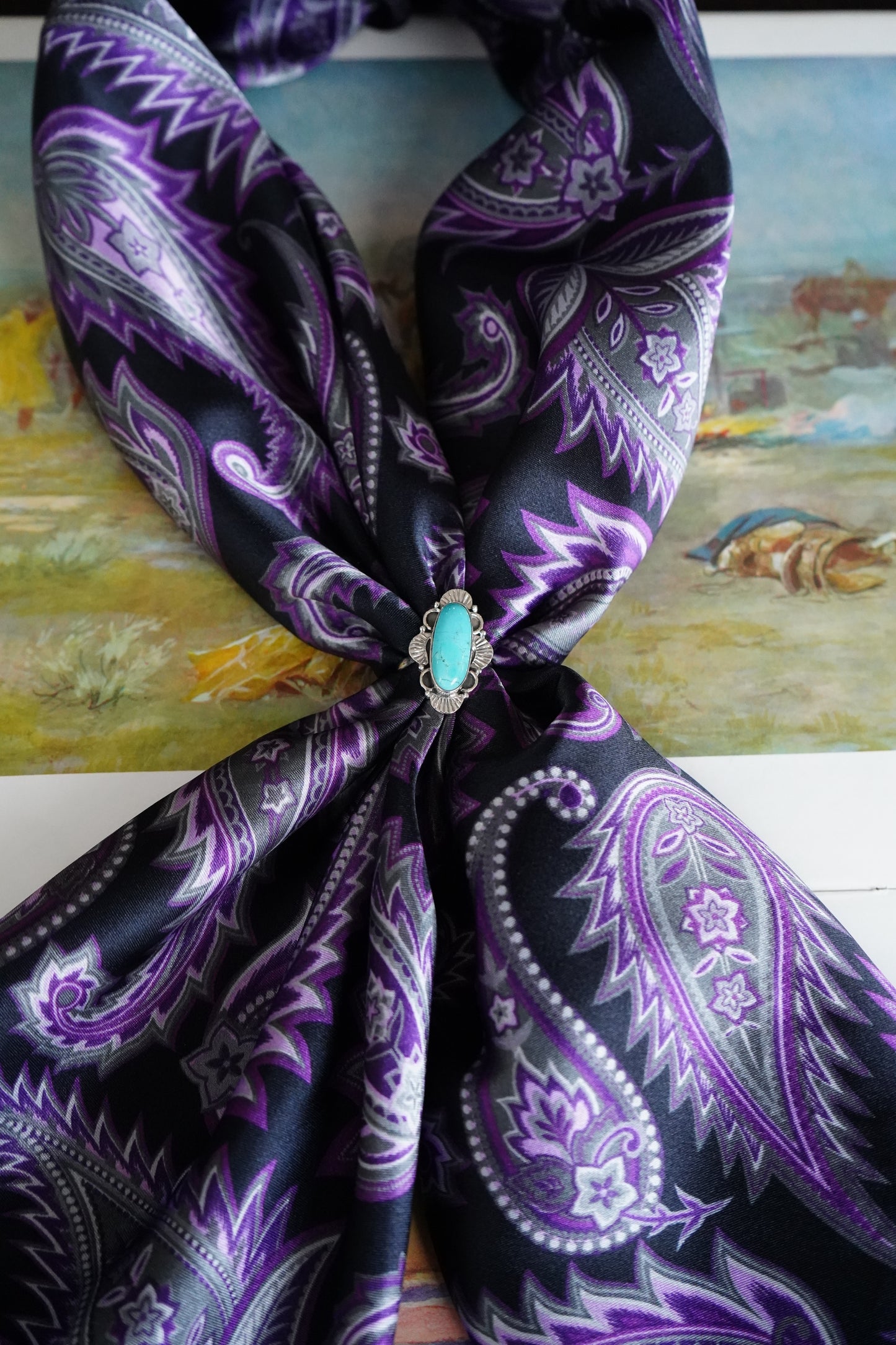 Purple Electric Paisley DS Wild Rag