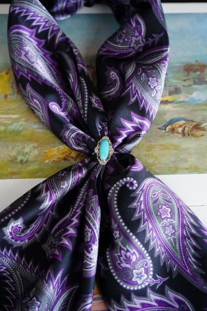 Purple Electric Paisley DS Wild Rag