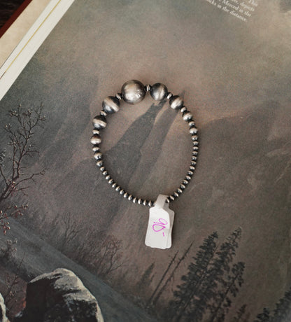 Sterling Silver Pearls Stretchy Bracelets