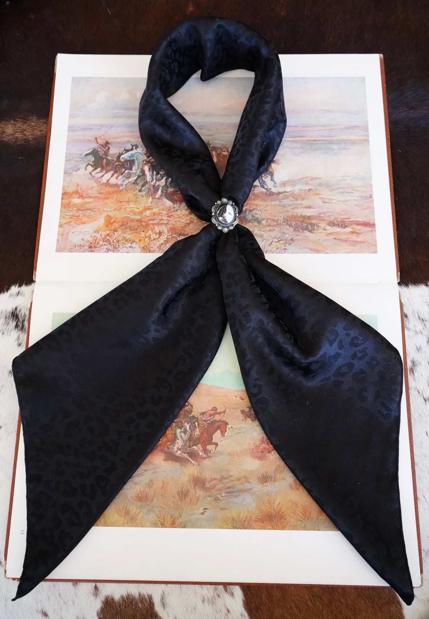 Small Jacquard Cheetah DS Wild Rags