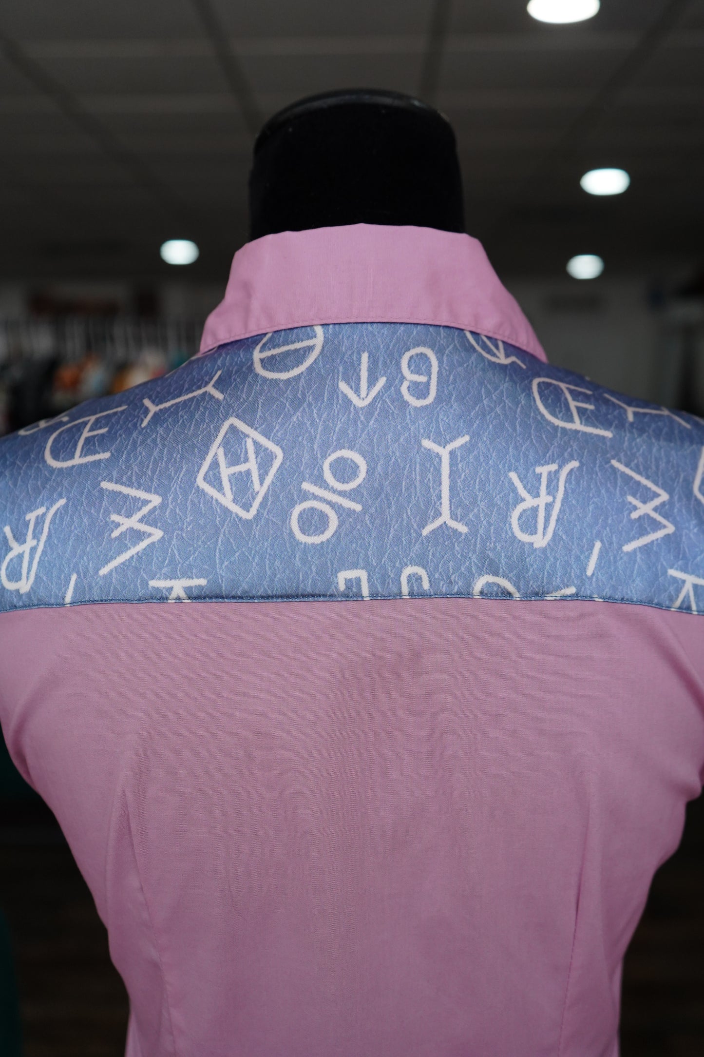 S - Denim Brands on Mauve Cotton Button Down