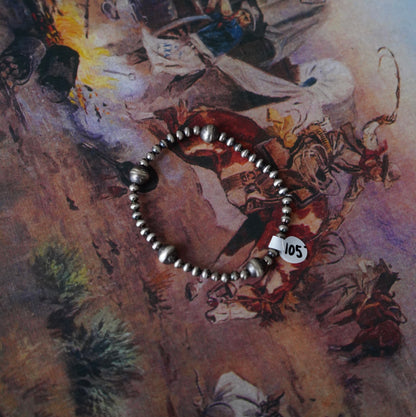 Sterling Silver Pearl Stretchy Bracelets