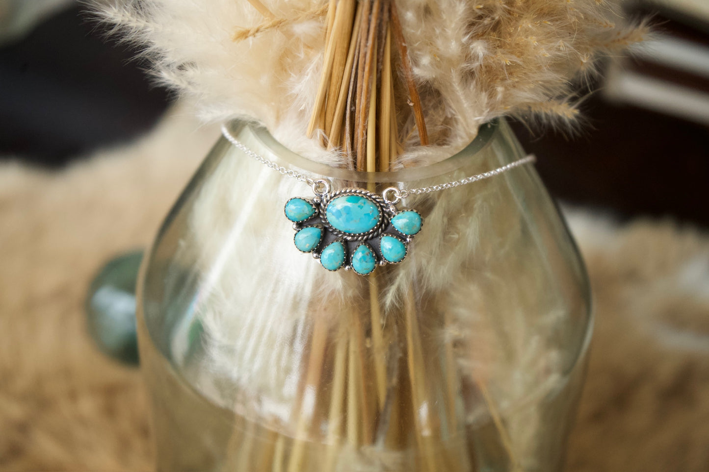 Turquoise Half Cluster Necklaces