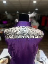 Load image into Gallery viewer, L - Snakeskin on Purple Satin Button Down