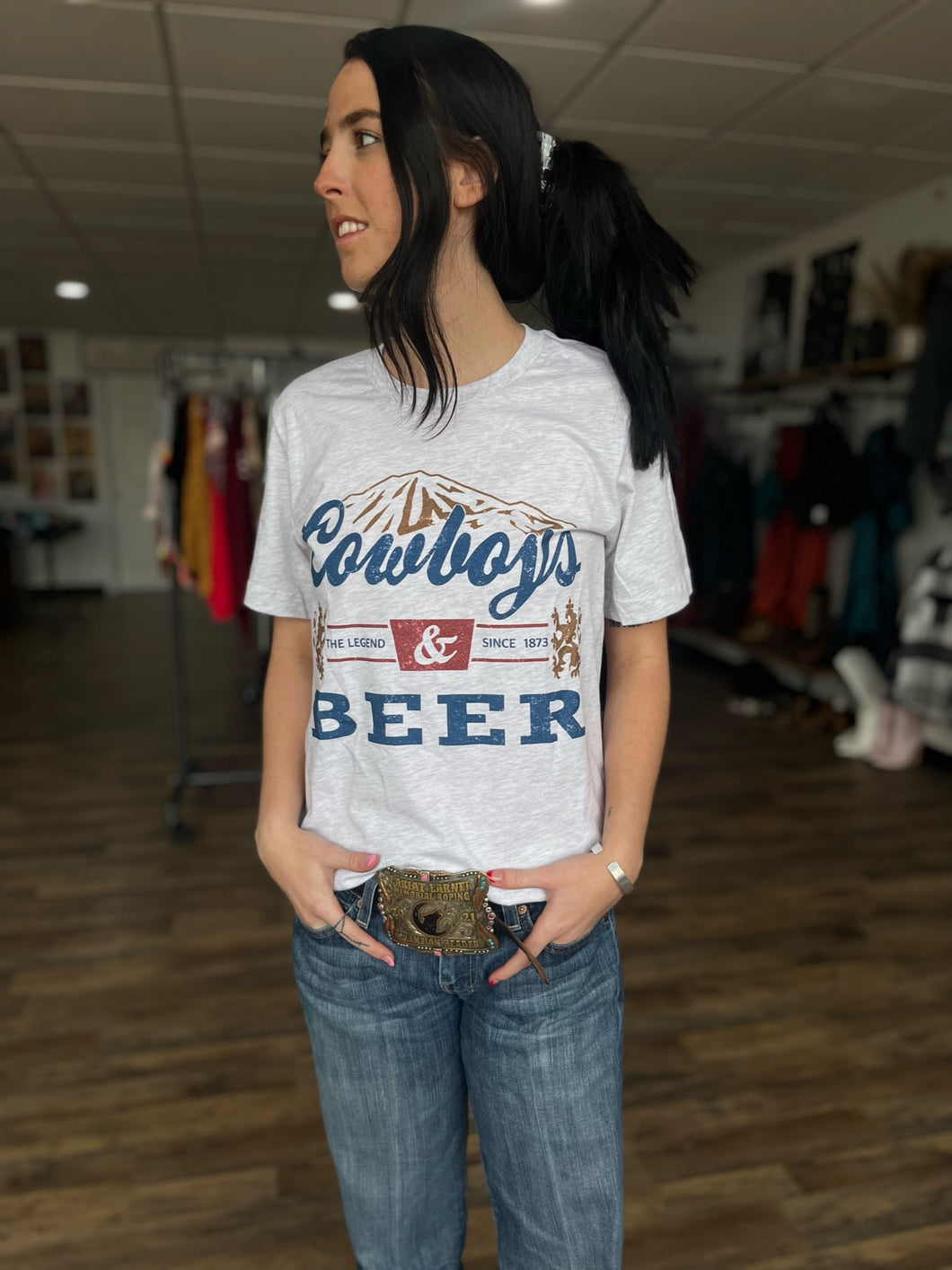 L & XL - Cowboys and Beer Tee