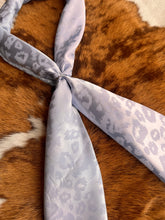 Load image into Gallery viewer, Baby Blue Jacquard Cheetah Double Sided Wild Rag