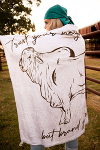 Brand Your Cattle Throw Blanket