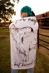 Brand Your Cattle Throw Blanket