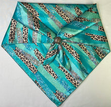 Load image into Gallery viewer, DiYDCo Line - Turquoise &amp; Cheetah Brushstrokes Wild Rag