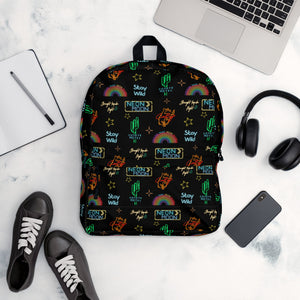 Black Neon Moon Backpack