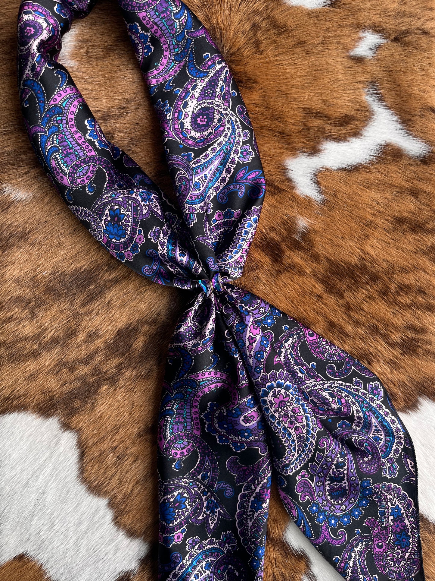 Black & Purple Paisley DS Wild Rag