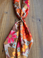 Load image into Gallery viewer, Orange Retro Floral Wild Rag