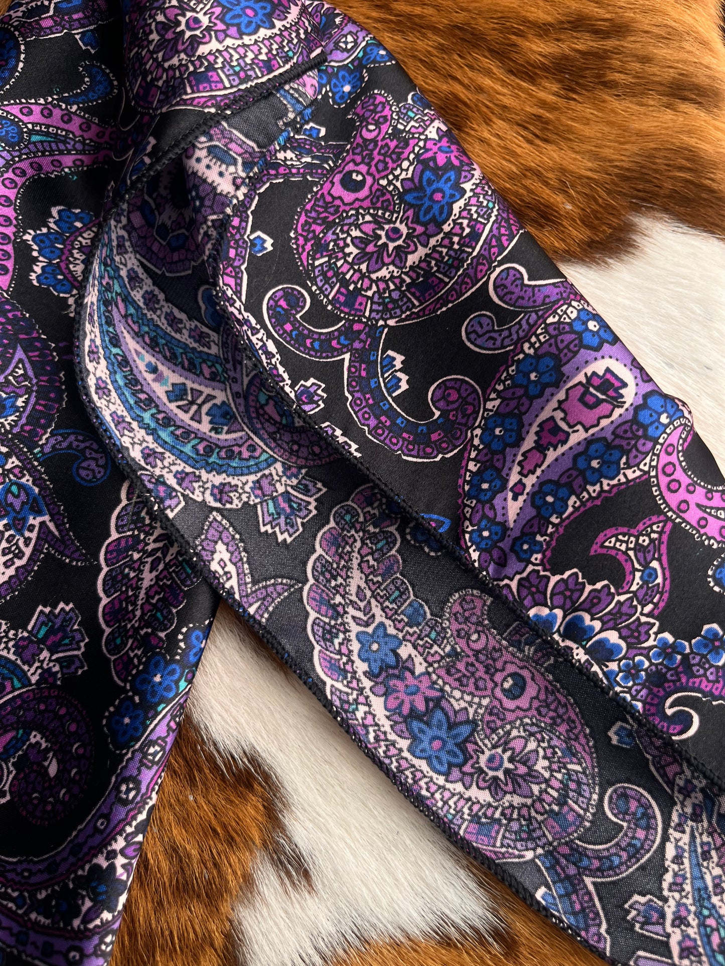 Black & Purple Paisley DS Wild Rag