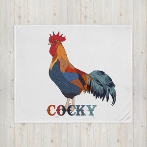 Cocky Throw Blanket
